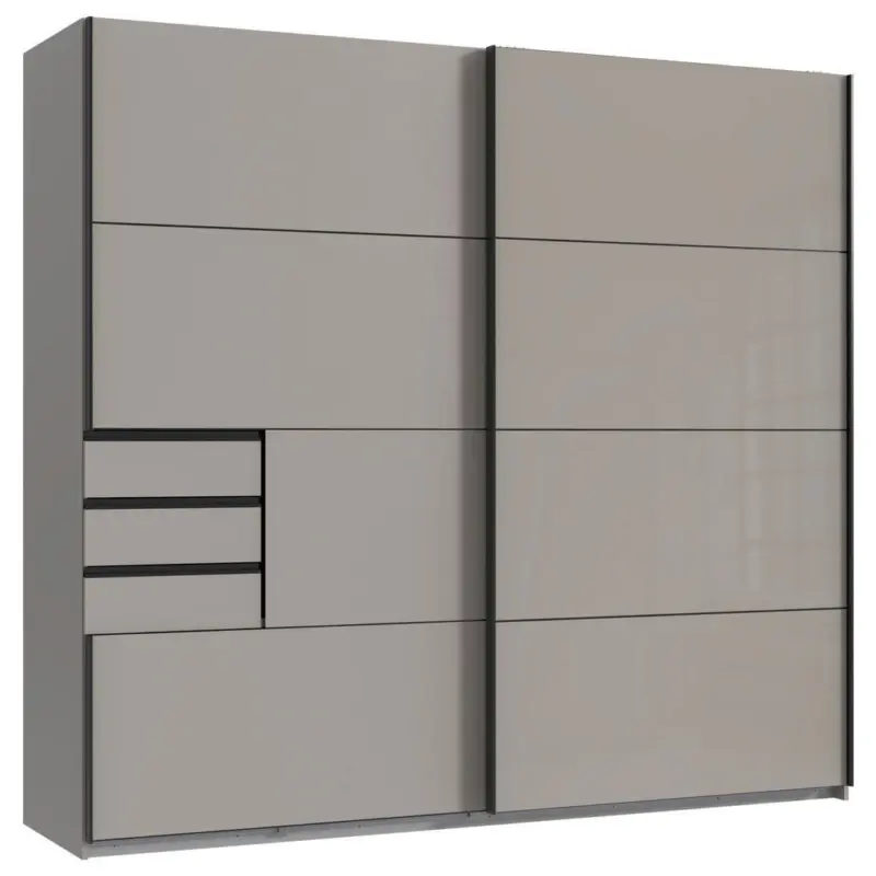 Schwebet&uuml;renschrank in Graphitfarben, Grau, Sahara