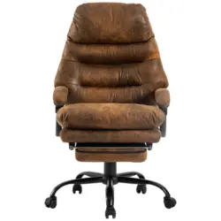 Chefsessel in Mikrofaser Braun, Schwarz