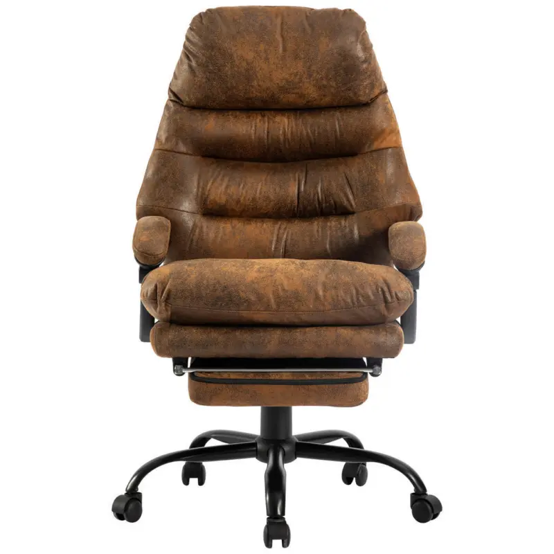 Chefsessel in Mikrofaser Braun, Schwarz