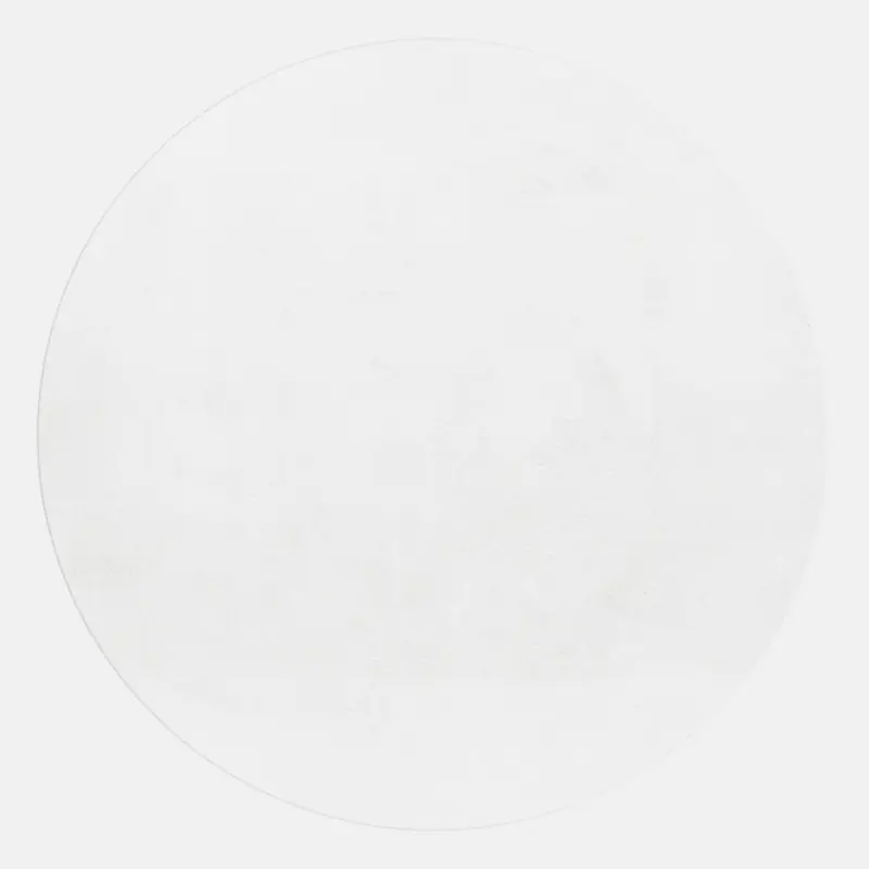 Hochflorteppich 200/200 cm Pouffy Wei&szlig;