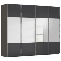 Schwebet&uuml;renschrank in Graphitfarben, Schwarz