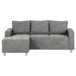 Ecksofa in Struktur Grau 144/200 cm