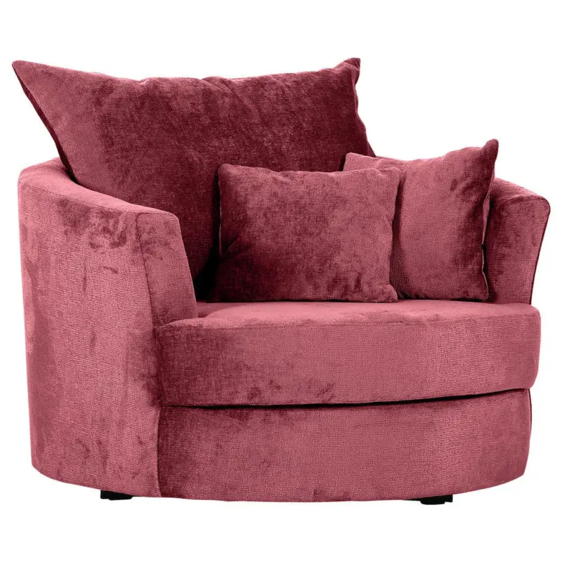 Sessel in Chenille Bordeaux