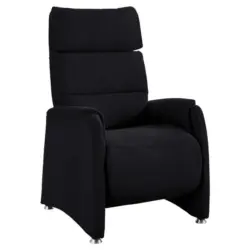 Fernsehsessel in Flachgewebe Schwarz