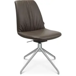 Stuhl Beinauswahl, Lederauswahl, Sitzfl&auml;che 360&deg; drehbar Echtleder