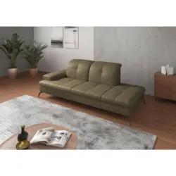 R&eacute;camiere in Echtleder Olivgr&uuml;n