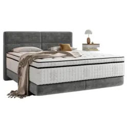 Boxspringbett 160/200 cm in Grau
