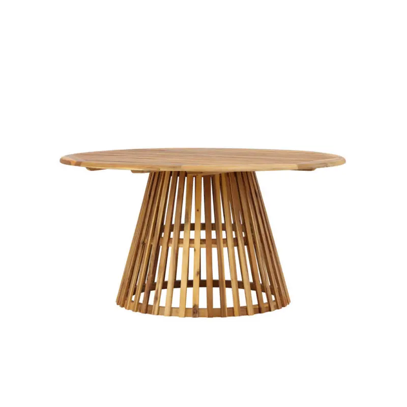 Gartentisch Holz Akaziefarben rund