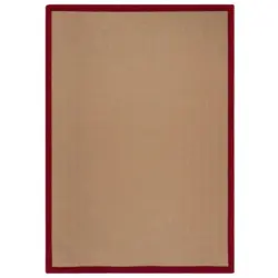 Juteteppich 120/170 cm Kira Jute Naturfarben, Rot