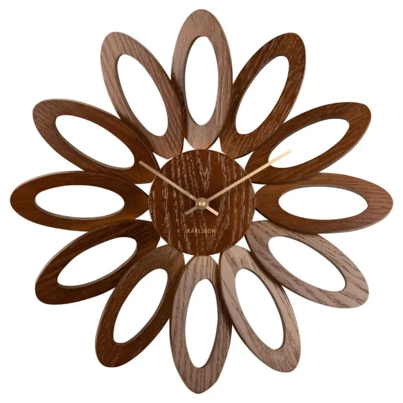 Wanduhr Fiore Braun 40/40/4 cm