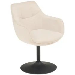 Armlehnstuhl Sitzfl&auml;che 360&deg; drehbar Chenille, Leinenoptik
