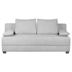 Schlafsofa in Webstoff Hellgrau