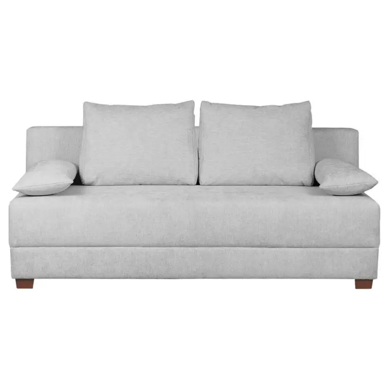 Schlafsofa in Webstoff Hellgrau