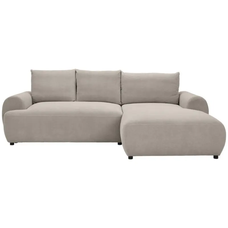 Ecksofa in Webstoff Beige 265/175 cm