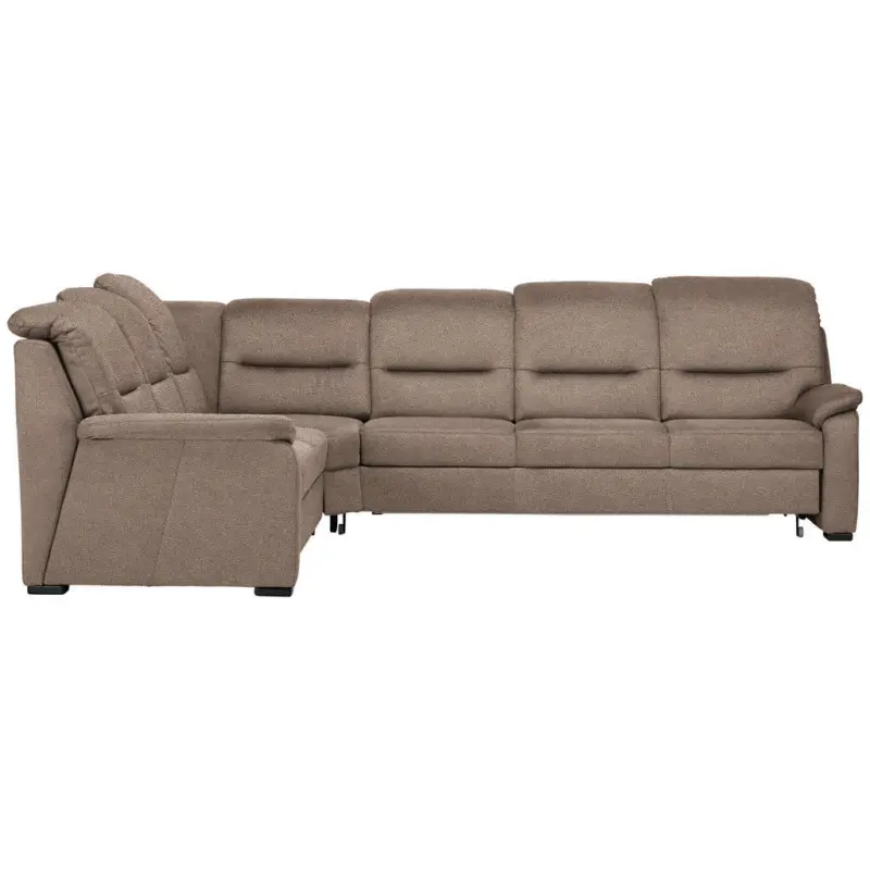 Ecksofa in Mikrofaser Sandfarben 245/303 cm