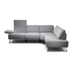 Ecksofa Cosy in Chenille Anthrazit 248-263/193 cm