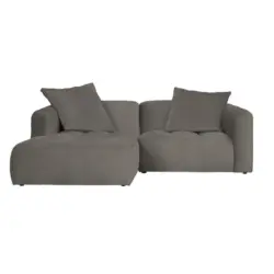 Ecksofa Mosso in Webstoff Grau 173/240 cm