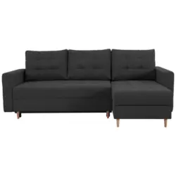 Ecksofa in Anthrazit 232/141 cm