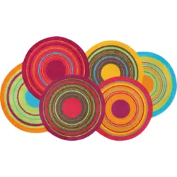 Flachwebeteppich 70/120 cm Cosmic Colours Multicolor