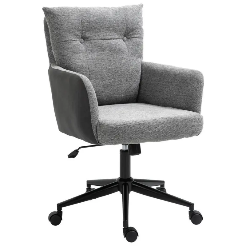 Drehstuhl in Webstoff Grau