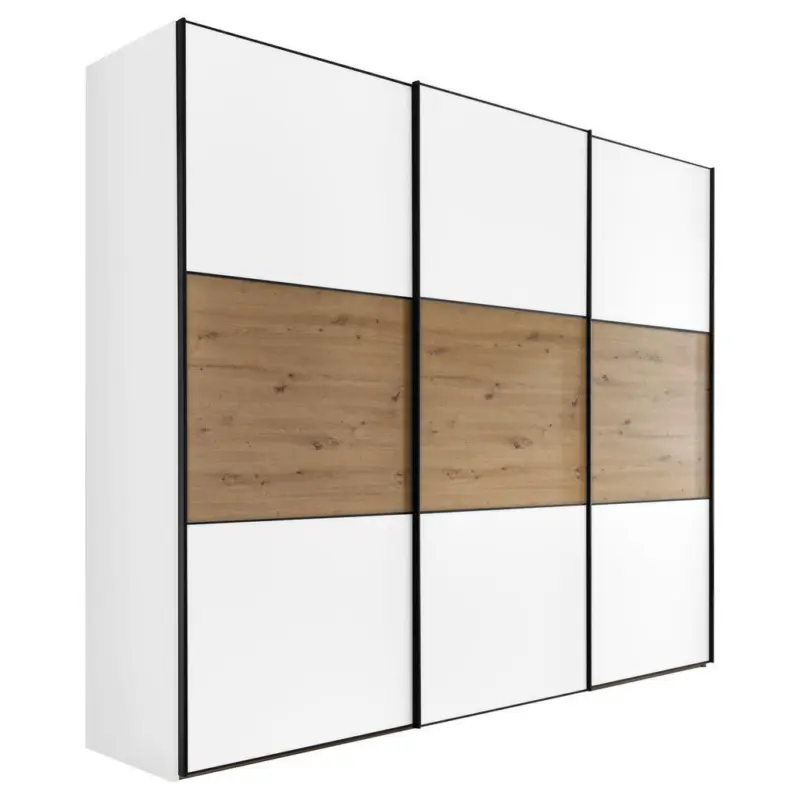 Schwebet&uuml;renschrank in Wei&szlig;, Eiche Artisan