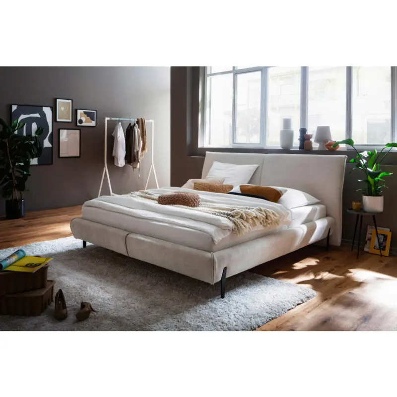 Polsterbett Creme 180/200 cm