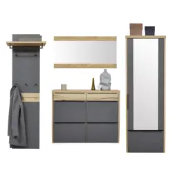 Garderobe 4-teilig in 270/200/32 cm