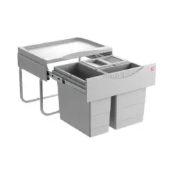 Einbauabfallsammler 12 + 2 x 8 l Metall