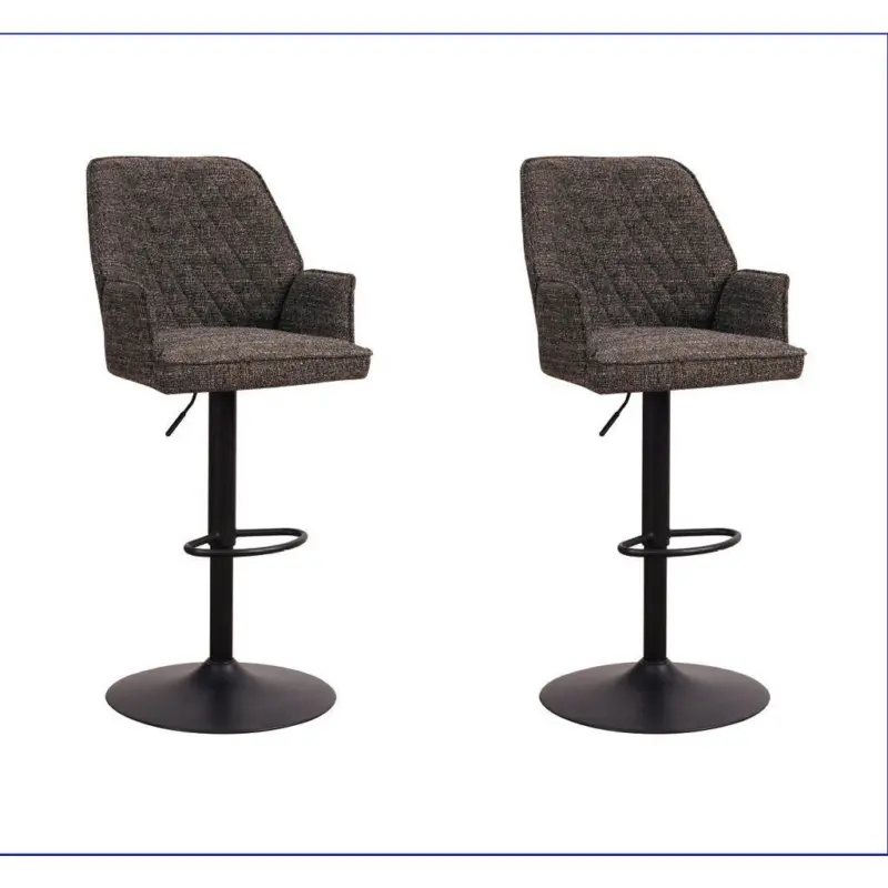 Barhocker-Set in Anthrazit, Dunkelgrau