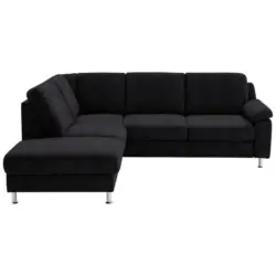 Ecksofa in Webstoff Anthrazit 200/241 cm