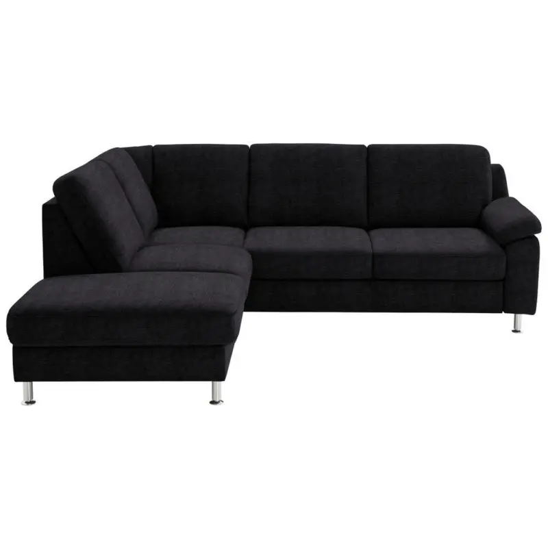 Ecksofa in Webstoff Anthrazit 200/241 cm