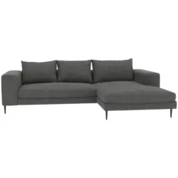 Ecksofa Aurora in Struktur Dunkelgrau 325/170 cm