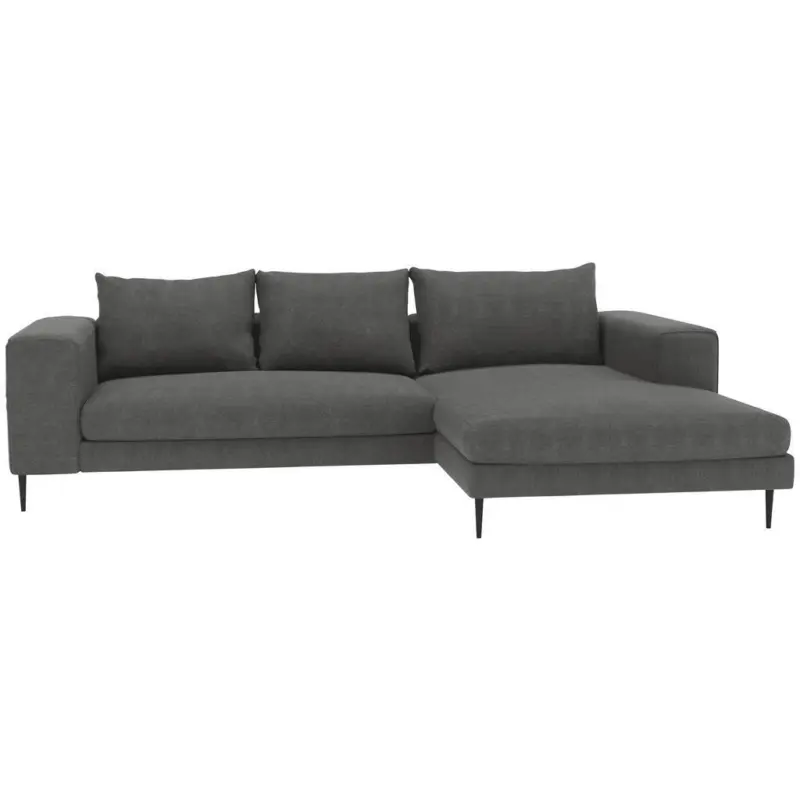 Ecksofa Aurora in Struktur Dunkelgrau 325/170 cm