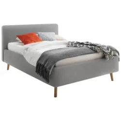 Polsterbett Grau 140/200 cm