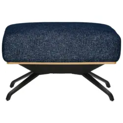 Hocker in Textil Blau