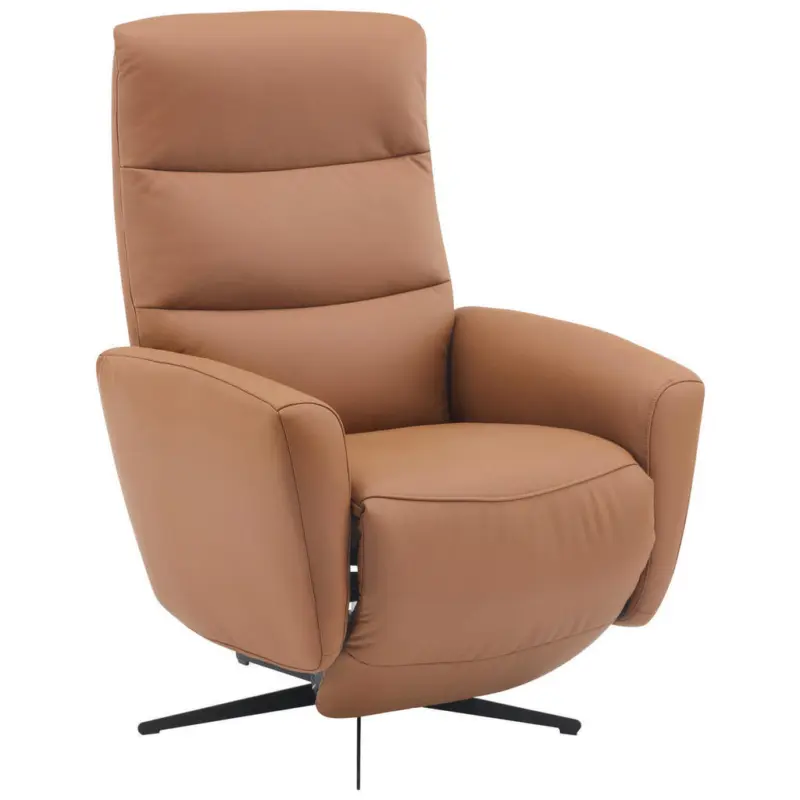 Relaxsessel in Textil, Leder Braun