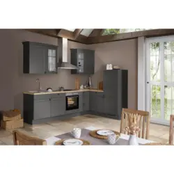 Eckk&uuml;che 290,0/185,4 cm in Graphitfarben