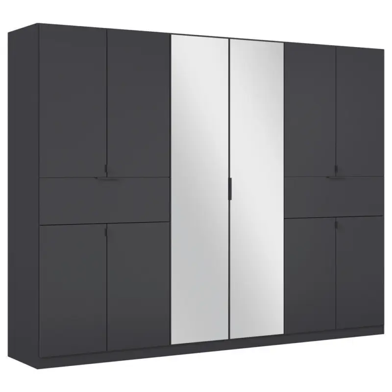 Dreht&uuml;renschrank in Grau, Silberfarben