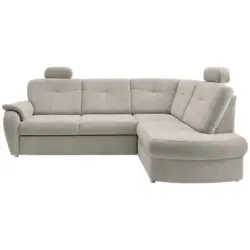 Eckschlafsofa in Chenille Beige