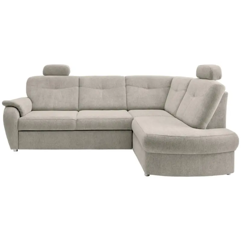Eckschlafsofa in Chenille Beige