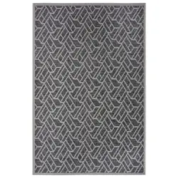 Outdoorteppich 115/170/170 cm Clyde Grau, Champagner