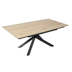 Esstisch in Holz, Metall, Holzwerkstoff 190-290/100/76 cm