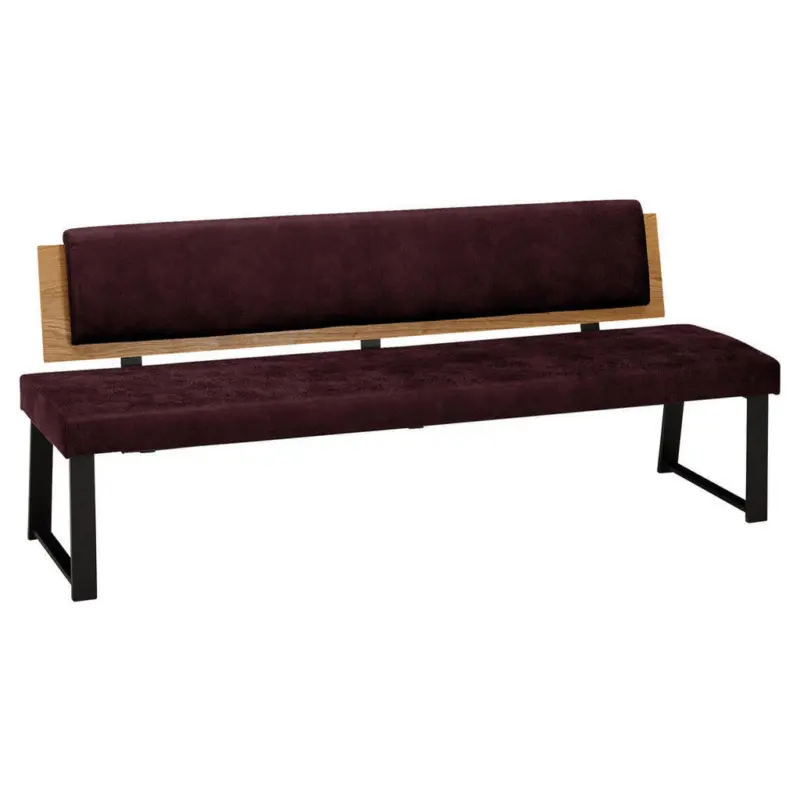Sitzbank 200/85/60 cm in Weinrot