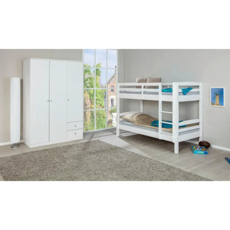 Etagenbett 90/190 cm Wei&szlig;