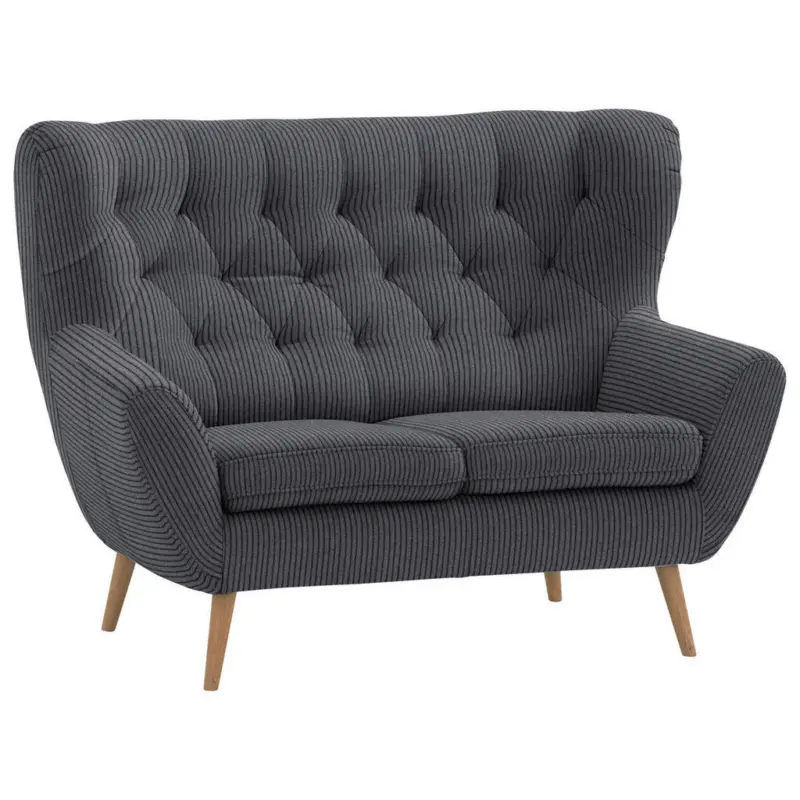 2-Sitzer-Sofa Skagen in Cord Anthrazit