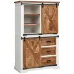 XXXLutz Lauterach - Ihr M&ouml;belhaus bei Bregenz Vitrine in massiv Mangoholz Naturfarben, Schwarz, Wei&szlig;