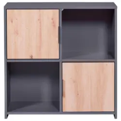 Regal 77/77/30 cm Anthrazit, Eiche Artisan