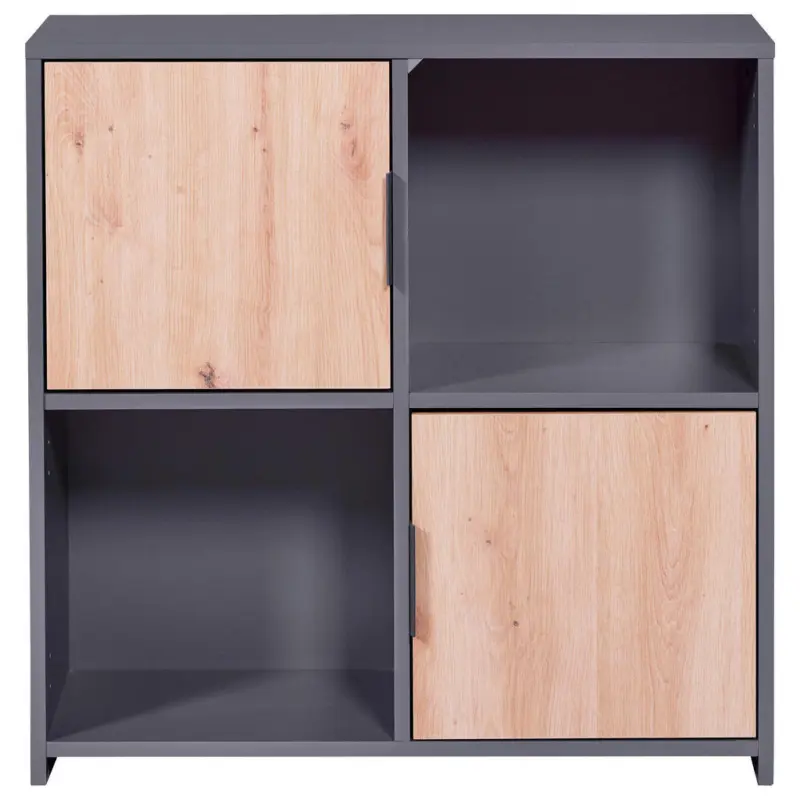 Regal 77/77/30 cm Anthrazit, Eiche Artisan