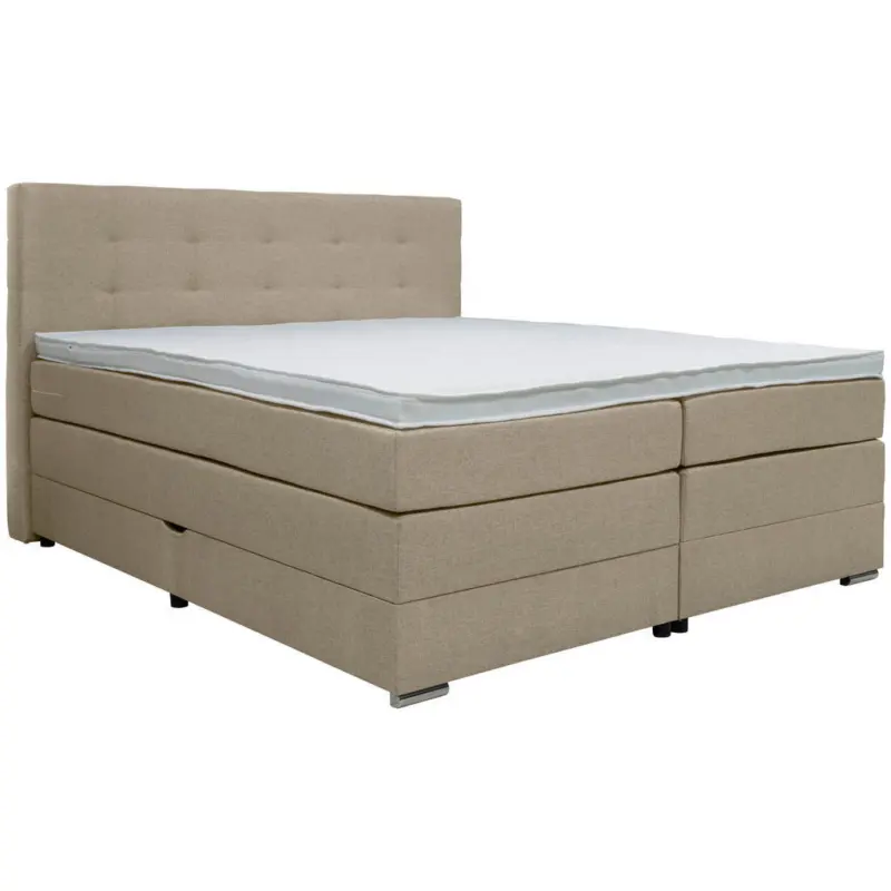 Boxspringbett 180/200 cm in Greige