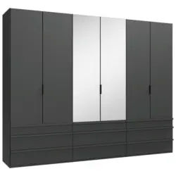 Faltt&uuml;renschrank in Graphitfarben